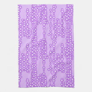 Stream of bubbles, shades of lavender kitchen towel