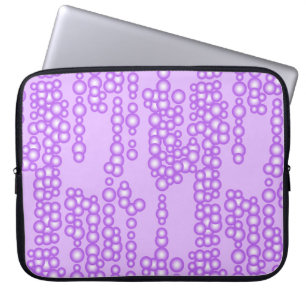 Stream of bubbles, shades of lavender laptop sleeve