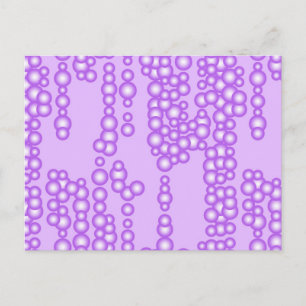 Stream of bubbles, shades of lavender postcard