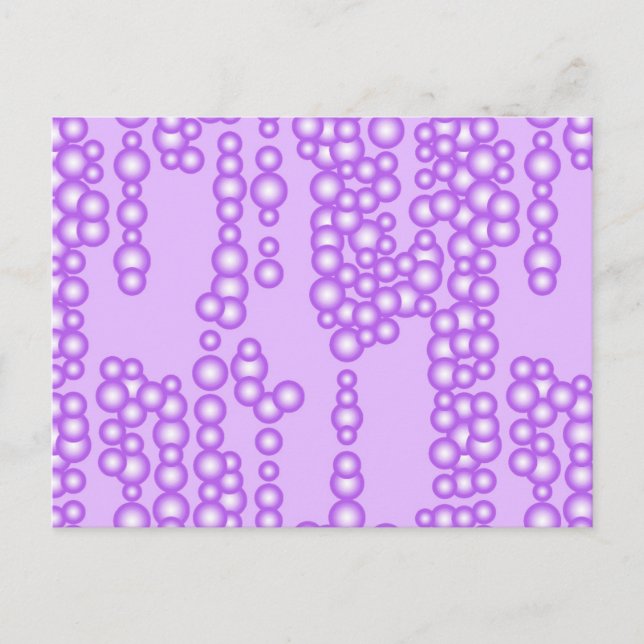 Stream of bubbles, shades of lavender postcard (Front)