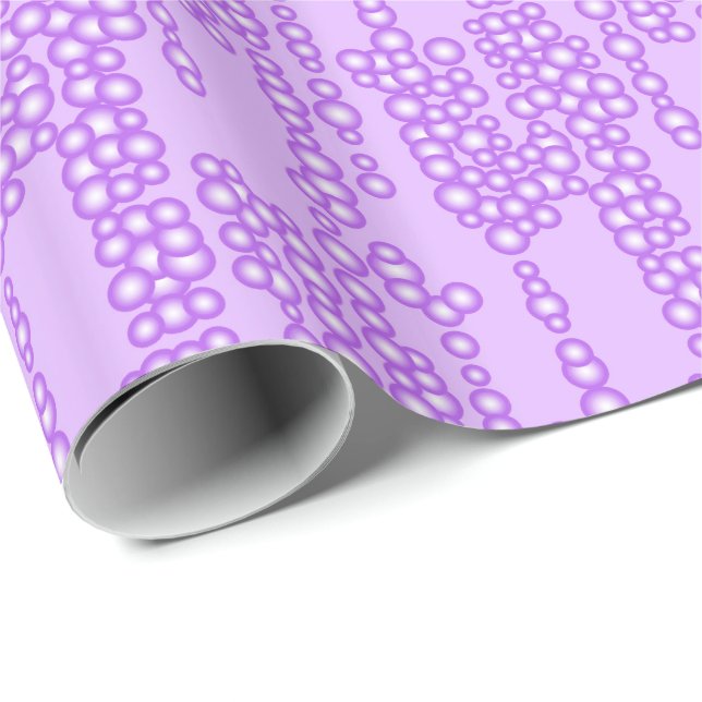 Stream of bubbles, shades of lavender wrapping paper (Roll Corner)