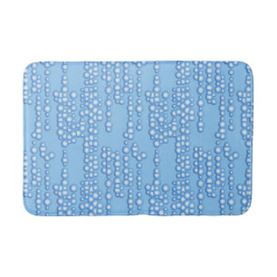 Stream of bubbles, shades of light blue bath mat