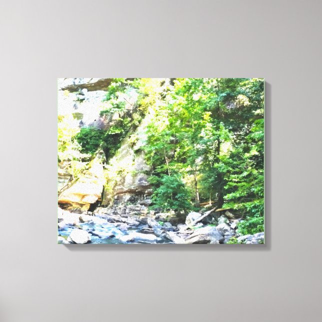Stream of Talluah Gorge Canvas Print (Front)