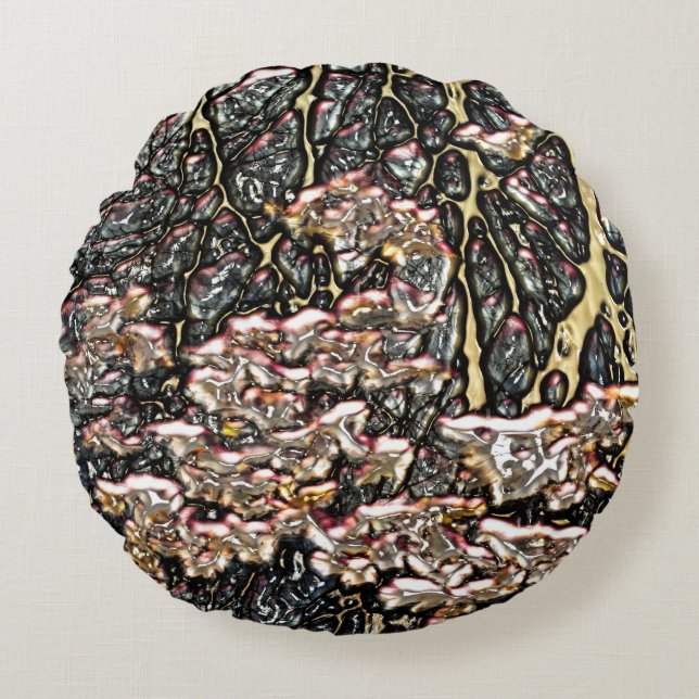 STREAM WATER REFLECTIONS ROUND PILLOW (Front)