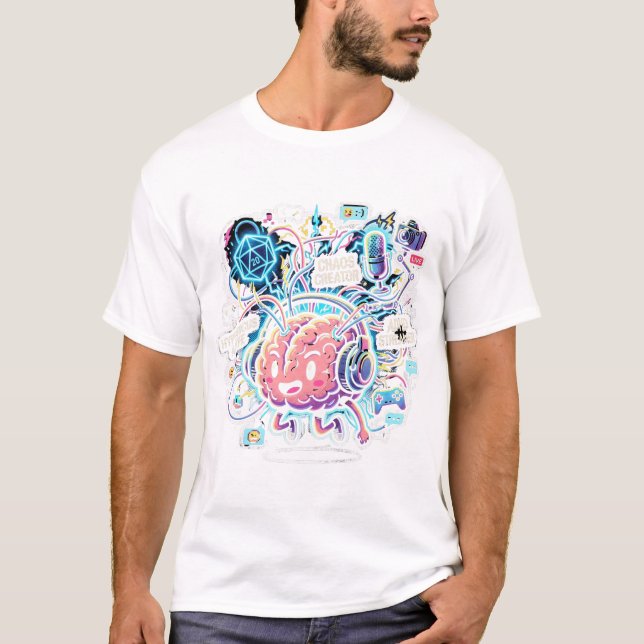 Streamer Brainwaves Hoodie T-Shirt (Front)