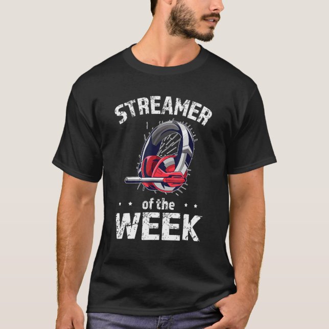 Streamer Of The Week Gaming Headset Streamer T-Shirt (Front)