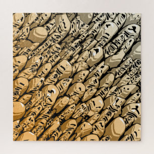 Streaming Orange Abstract Jigsaw Puzzle