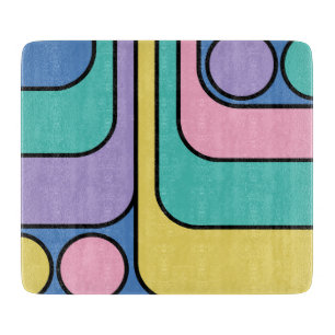 Streamline Moderne Retro Style Geometric Design Cutting Board