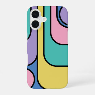 Streamline Moderne Retro Style Geometric Design iPhone 16 Case