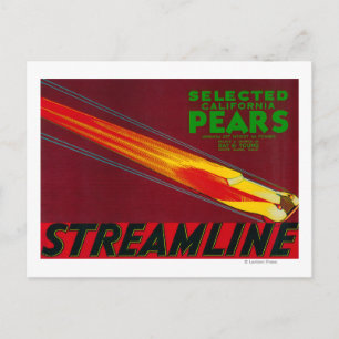 Streamline Pear Crate LabelSanta Clara, CA Postcard