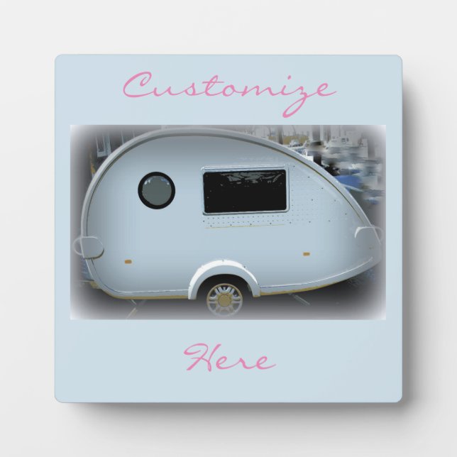 Streamlined teardrop trailer gypsy caravan plaque (Front)