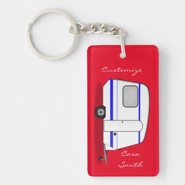 Streamlined  trailer gypsy caravan Thunder_Cove Keychain (Front)