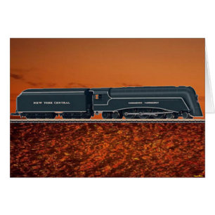 Streamlines Steam Locomotive J-2 Card