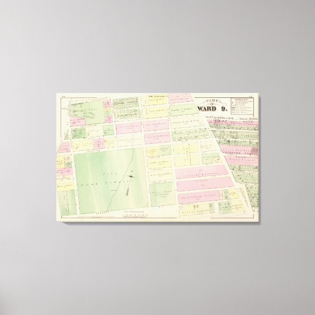 Street and building maps canvas print (Front)