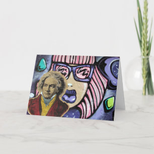 street art beethoven card