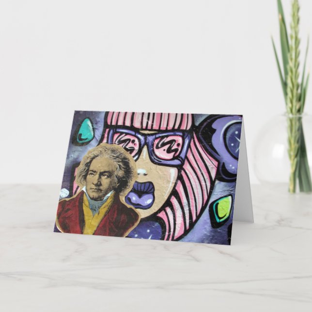 street art beethoven card (Front)