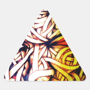 Street Art Face Triangle Sticker