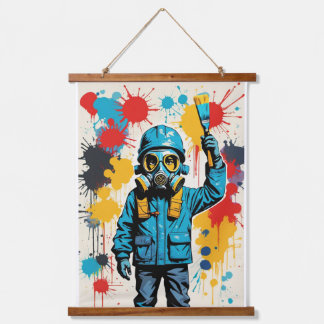 Street Art Gas Mask Wall Decor Hanging Tapestry