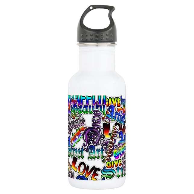 Street Art Graffiti Artist Terms Water Bottle (Front)