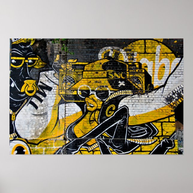 Street Art Graffiti Digbeth Birmingham UK Poster (Front)
