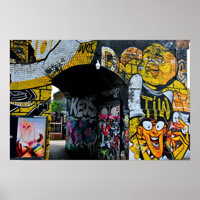 Street Art Graffiti Digbeth Birmingham UK Poster (Front)