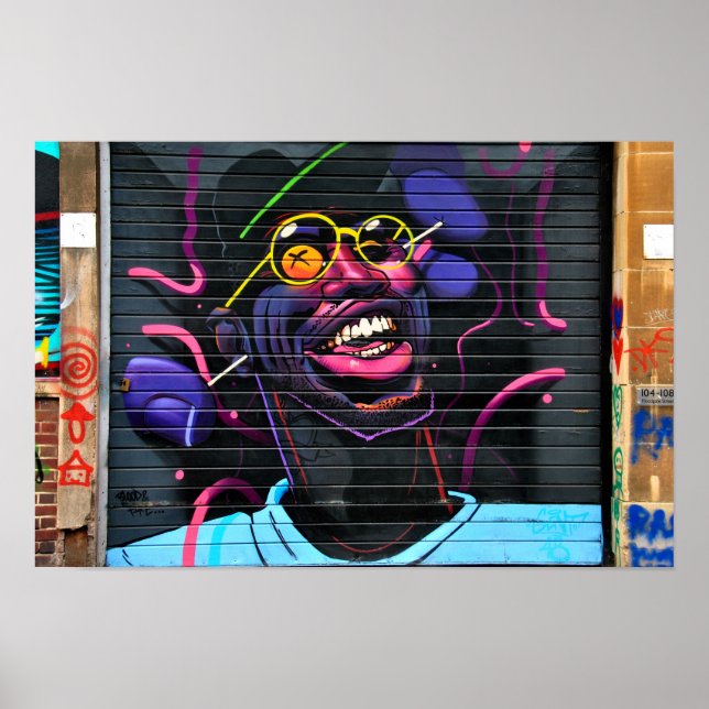 Street Art Graffiti Digbeth Birmingham UK Poster (Front)