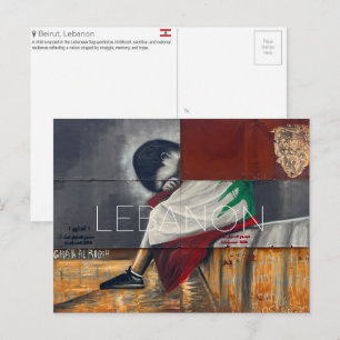 Street Art in Beirut, Lebanon Travel Postcard