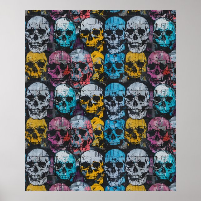 Street Art Skull Poster Design A29 (Front)