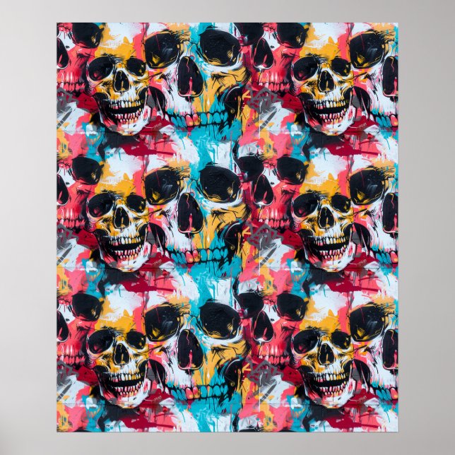 Street Art Skull Poster Design A35 (Devant)