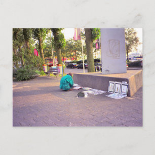 Street artist, Rotterdam Postcard