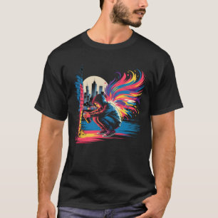 Street Artist With Wings of Colour And Passion Gra T-Shirt
