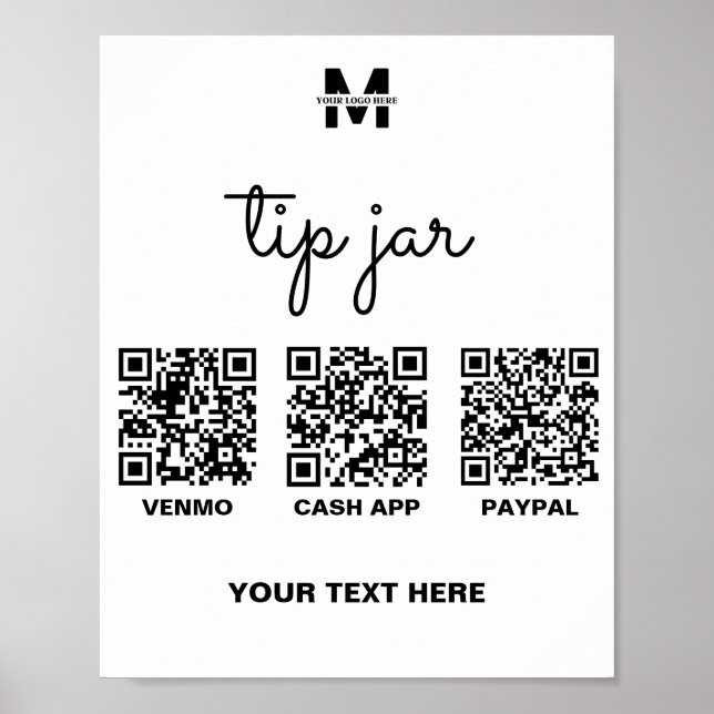 street artists virtual tip jar QR code sign (Front)