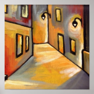 STREET AT NIGHT POSTER