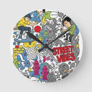 Street atmosphere round clock