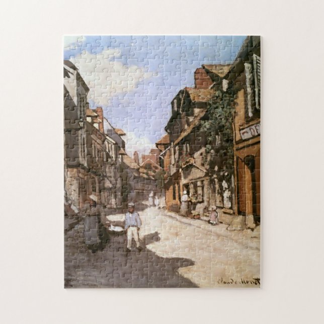Street Bavolle Honfleur Claude Monet Fine Art Jigsaw Puzzle (Vertical)