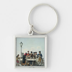 Street Breakfast engraved by G.Hunt, 1825 (engravi Keychain