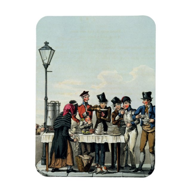 Street Breakfast engraved by G.Hunt, 1825 (engravi Magnet (Vertical)