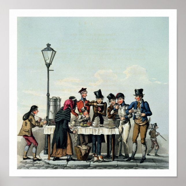 Street Breakfast engraved by G.Hunt, 1825 (engravi Poster (Front)