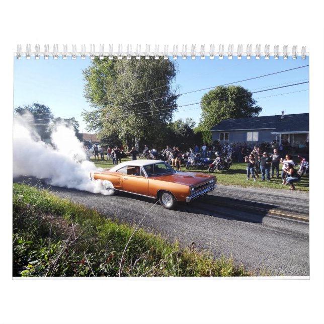 Street burnouts,muscle cars calendar (Cover)