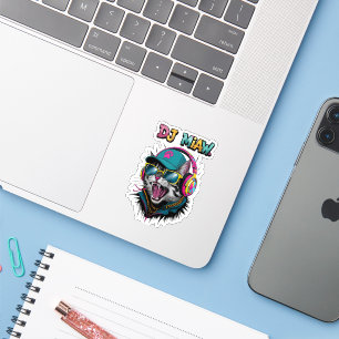 Street Cat DJ Attitude – Bold Streetwear Art