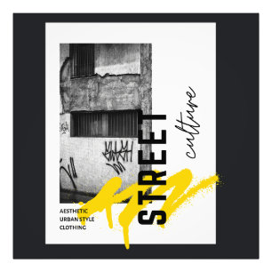 Street Culture Urban Aesthetic Monochrome Photo Print