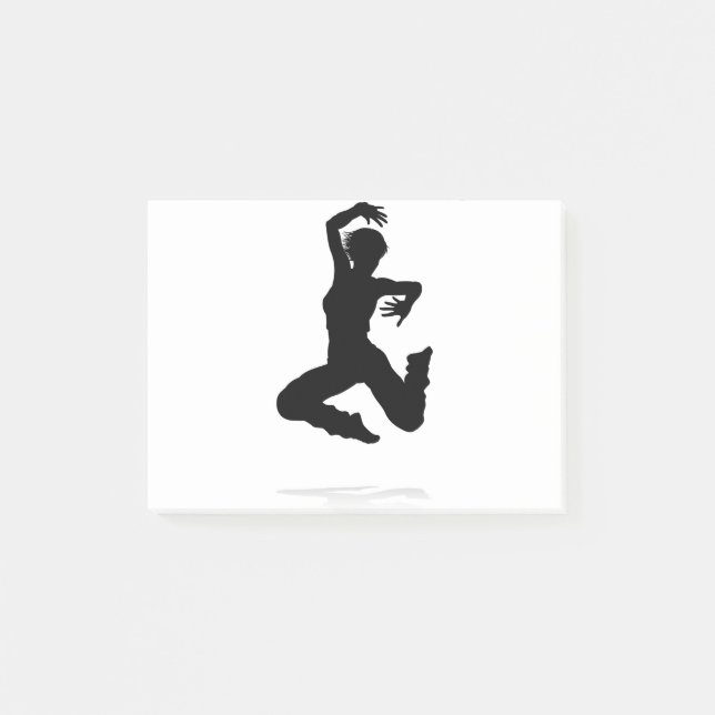 Street Dance Dancer Silhouette Post-it Notes (Front)