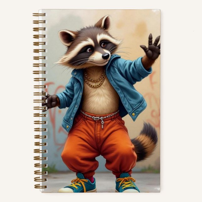 Street Dancer, Raccoon, author Natasha Us   Notebook (Front)