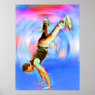 Street Dancing, Blues/Reds (3), No-Sil't Poster
