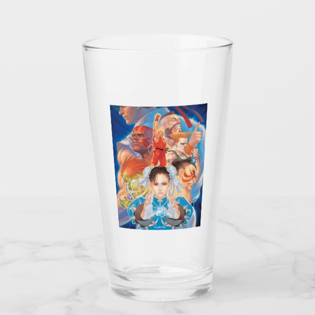 Street Fighter 2 Chun-Li Group Glass (Front)
