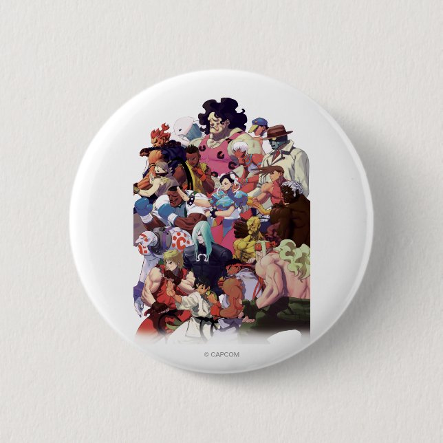 Street Fighter 3 Third Strike Cast 2 Inch Round Button (Front)