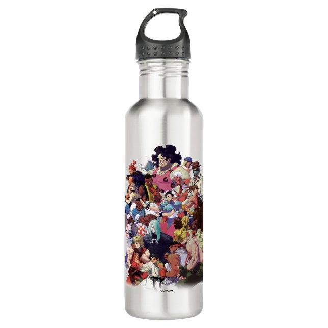 Street Fighter 3 Third Strike Cast 710 Ml Water Bottle (Front)