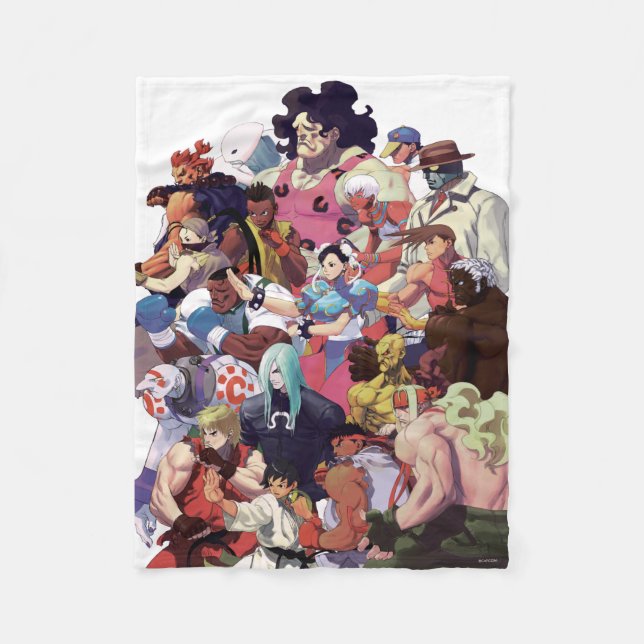 Street Fighter 3 Third Strike Cast Fleece Blanket (Front)