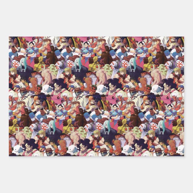Street Fighter 3 Third Strike Cast Wrapping Paper Sheet (Front)