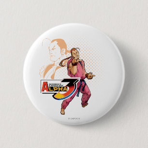 Street Fighter Alpha 3 Dan 2 Inch Round Button
